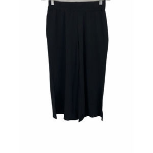 Joan Rivers Petite Length Textured Knit Pull-on Gaucho Pants Black PXS Size